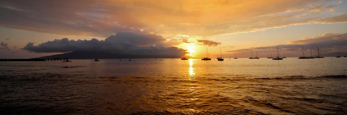 Lanai sunset over the ocean