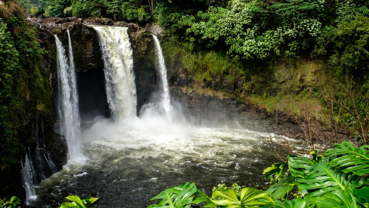 waterfall on island of Hawaii
