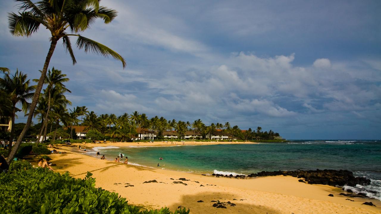 Shore in Poipu beach area