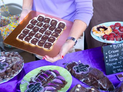 Fresh baked goods from a baker at a Kamuela farmer's market
