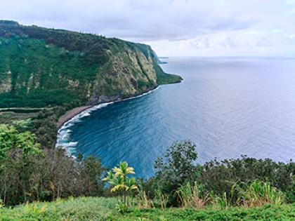 Scenic view from Waipio Lookout