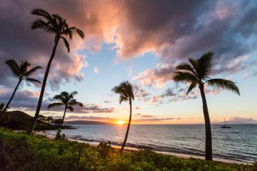 Sunset along South Maui's Coast