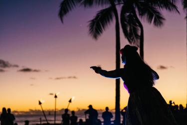 Hula performance at Sunset