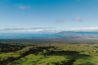 Aerial view from upcountry Maui