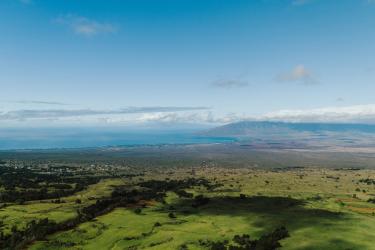 Aerial view from upcountry Maui